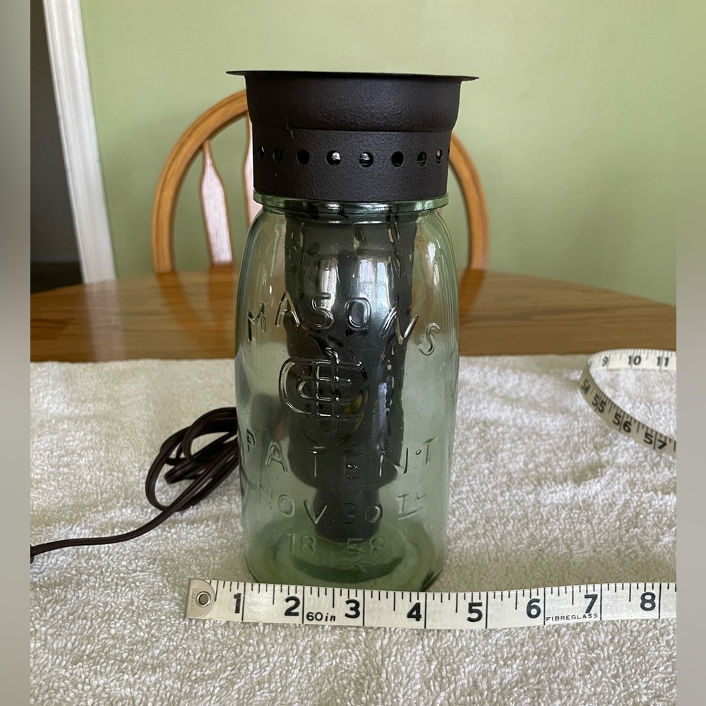 Glass Mason Jar Electric Fragrance Warmer - Picture 4 of 16
